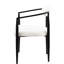 Chaises de salle à manger de style Mid-Century moderne (2), dossier arrondi et pieds en métal pour 2 cuisines élégantes, fer