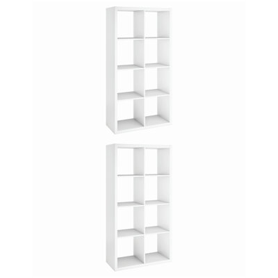 Bibliothèque décorative à 8 cubes, ensemble de 2