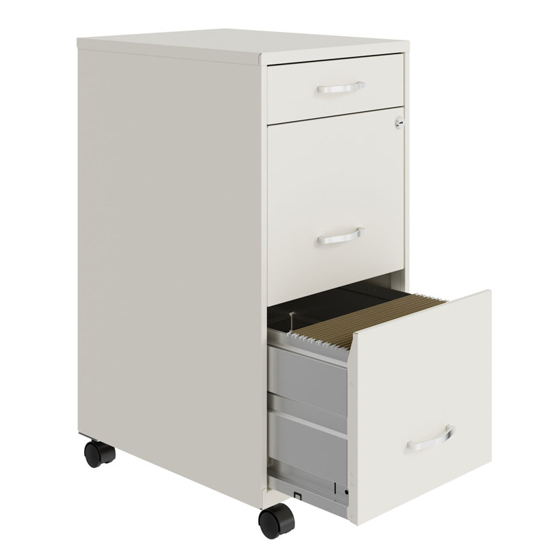 Armoire de rangement remplissante à 3 tiroirs, Blanc