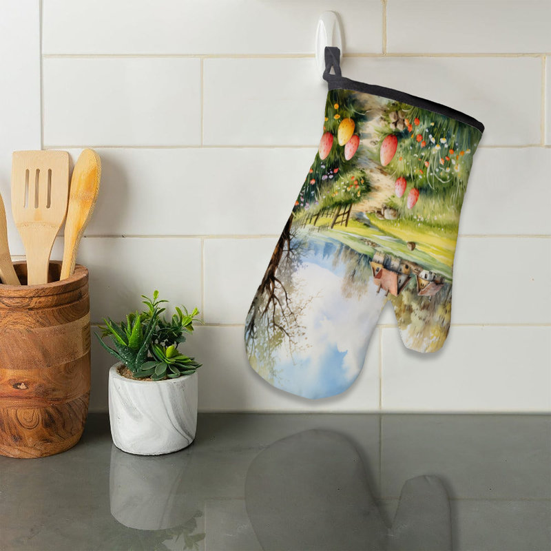 Bloom View Oven Mitt Cotton Twill