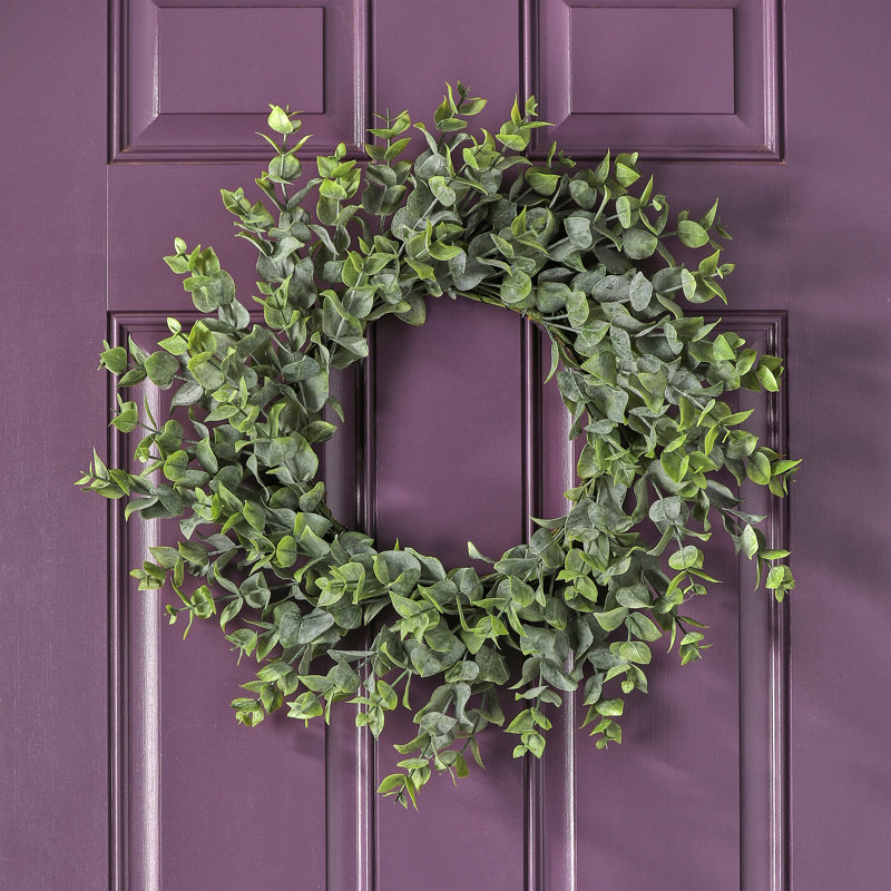 Couronne d'eucalyptus UV 22 po, 22 po x 22 po