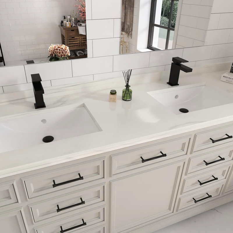 Robinet de salle de bain monotrou noir mat avec bonde escamotable, matériau en laiton massif, économiseur d'eau de 20%, cartouche en céramique, robinet à poignée à fuites, finition, installation, laiton, toucher doux sans éclaboussures