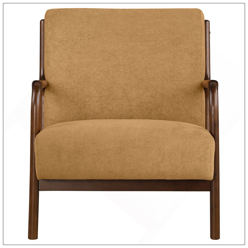 Chaise d'appoint Merilynn, Tissu brun en double