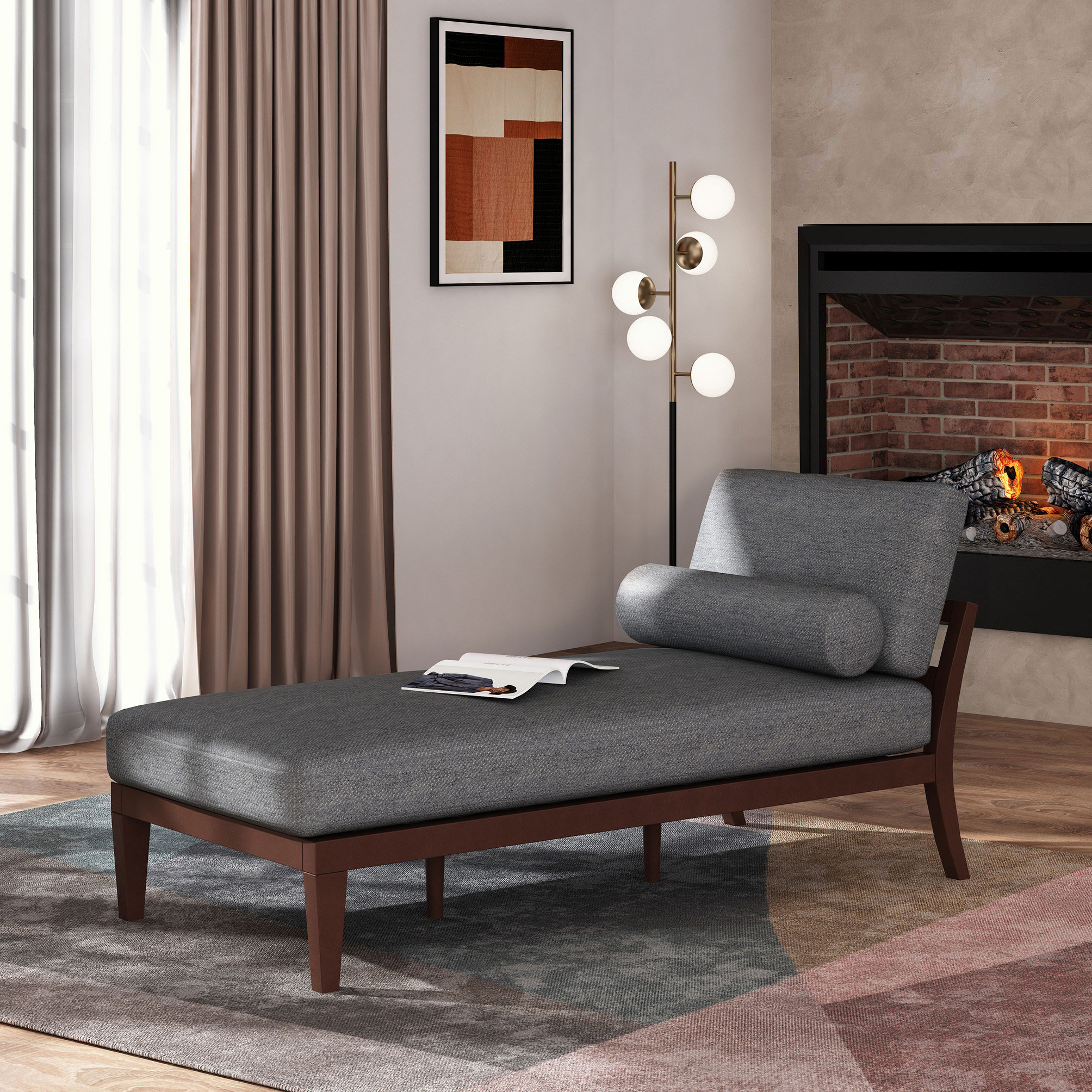Winston Porter Upholstered Chaise Lounge Indoor - Wayfair Canada