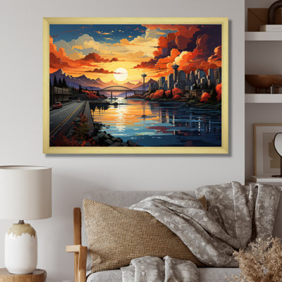 " City Vancouver Sunset Popart "