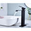 Robinet de salle de bain avec bec cascade, poignée à un trou, acier inoxydable noir mat et accrédité, rouille, aérateur de 1,2 gallon par minute, bonde escamotable, 500 000 cycles, débit, assemblage-123061713