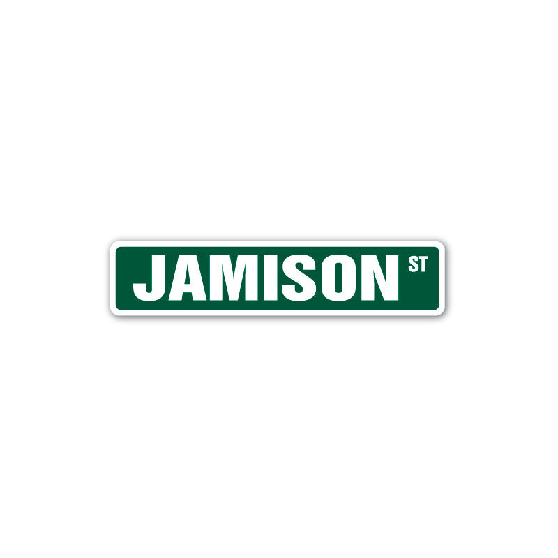 Plaque de rue Jamison en plastique robuste 4 po x 18 po