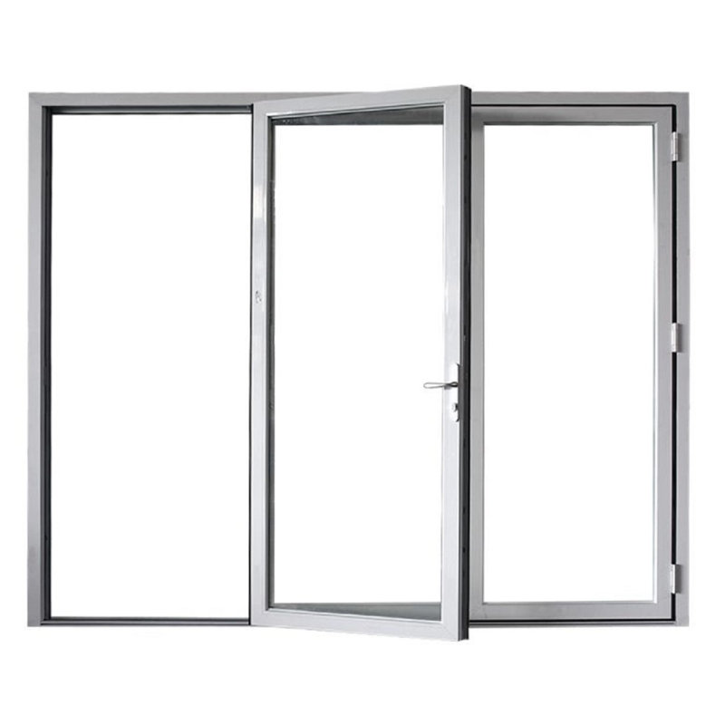 Portes de patio pliantes en aluminium, S'ouvre à gauche vers l'extérieur, Blanc, H 84 po x l 120 po x P 3 po