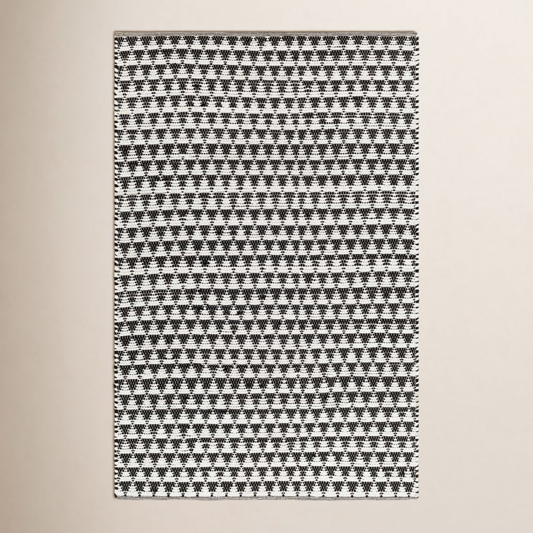 Addy Handmade Black, White Rug