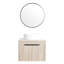 Armoire de salle de bain murale 24 po. Chêne blanc avec cuve en céramique. Porte à fermeture en douceur pour un meuble-lavabo moderne avec rangement étonnant.