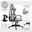 HOMCOM Adjustable Reclining Ergonomic Faux Leather Swiveling PC & Racing Game Chair in Grey-1925083754