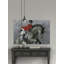 Reproduction d'art sur toile tendue, "Equitation Trick Riding" par Parvez Taj-1255847128