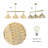 Ambrus 3-Light Handwoven Rattan Floral Linear Pendant, Coastal Cottage Kitchen Island Light