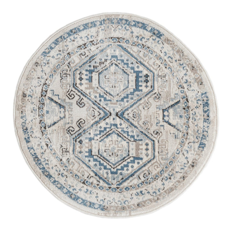 Fleeton Oriental Indoor Rug, Round 3'1"