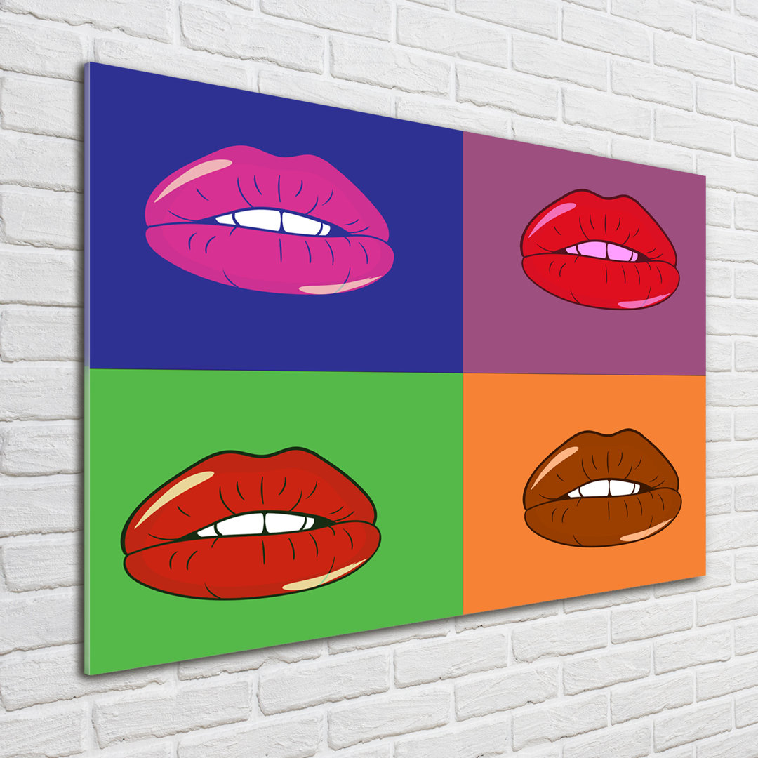 Glasbild Colorful Lips