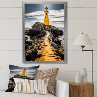 Phare de Robinsonville - photo II grise et jaune
