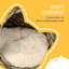 Maison pour chat jacinthe d'eau brun foncé / beige - Structure de panier souple pour une sieste douillette