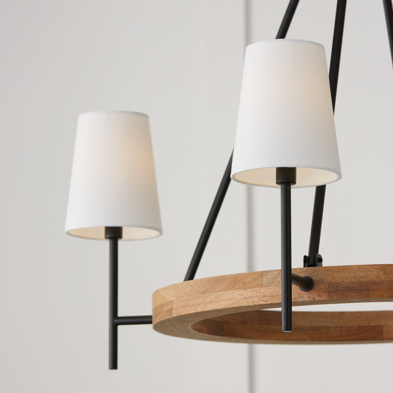 Jonah 4 - Light Dimmable Wagon Wheel Chandelier