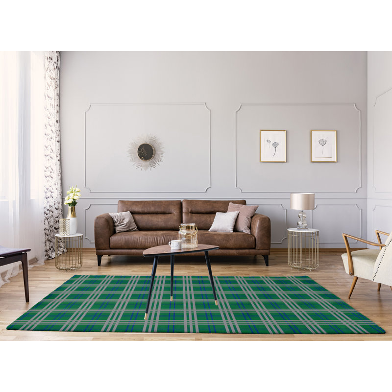 Plaid Indoor Rug, Rectangle 5' x 7'