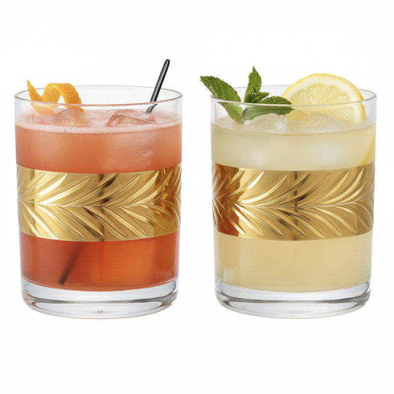 2-Piece 11-Oz Drinking Wine Whiskey Glasses