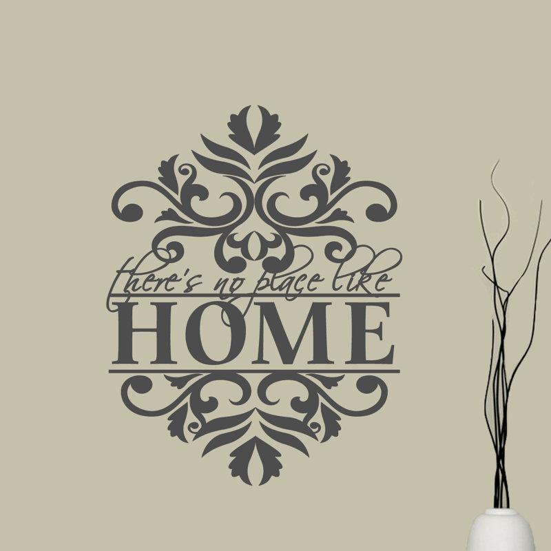 Décalcomanie murale «no place like home, Gris foncé