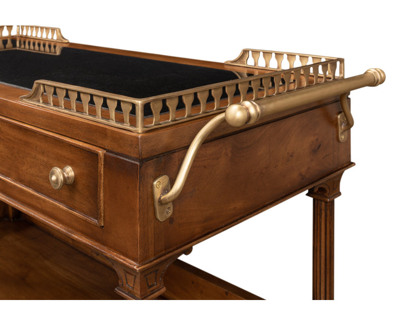 Capital Serving Cart Fruitwood Finish
