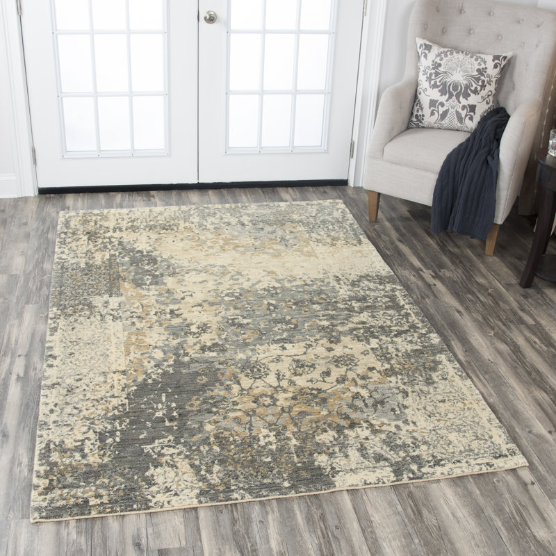 Tapis beige en laine Thora, 5 pi x 8 pi
