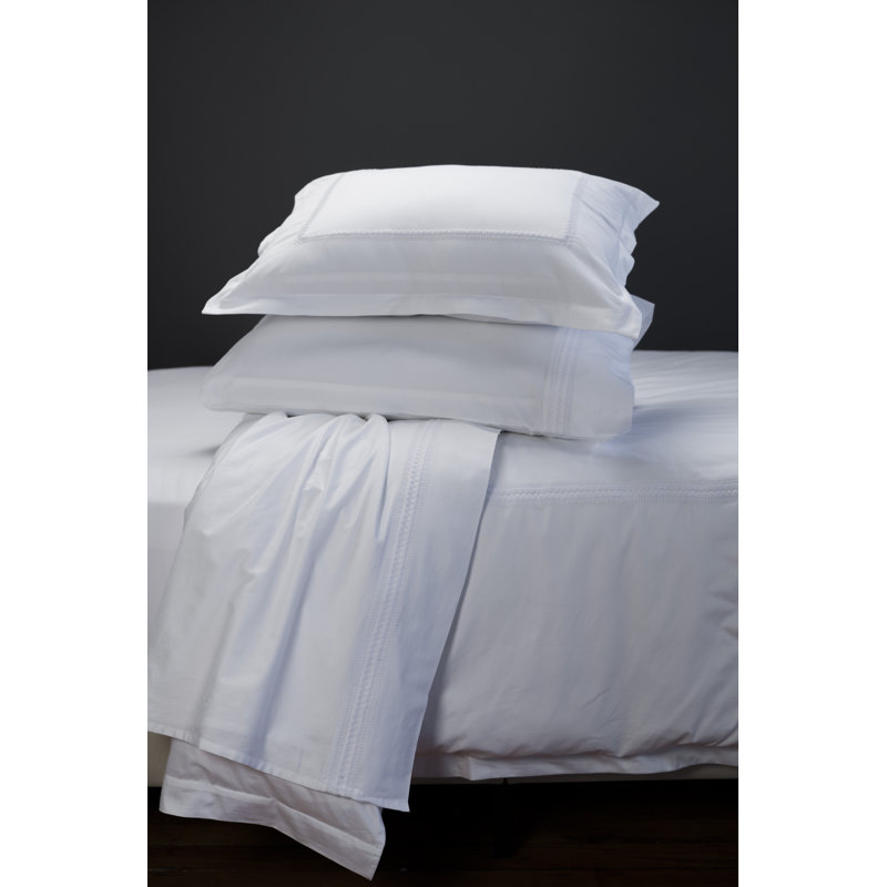 Madeira Sateen Flat Sheet, King Flat Sheet, White