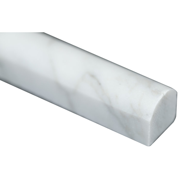 Venatino Elysia 0.75 in. x 12 in. Honed Marble Pencil Molding Tile Trim