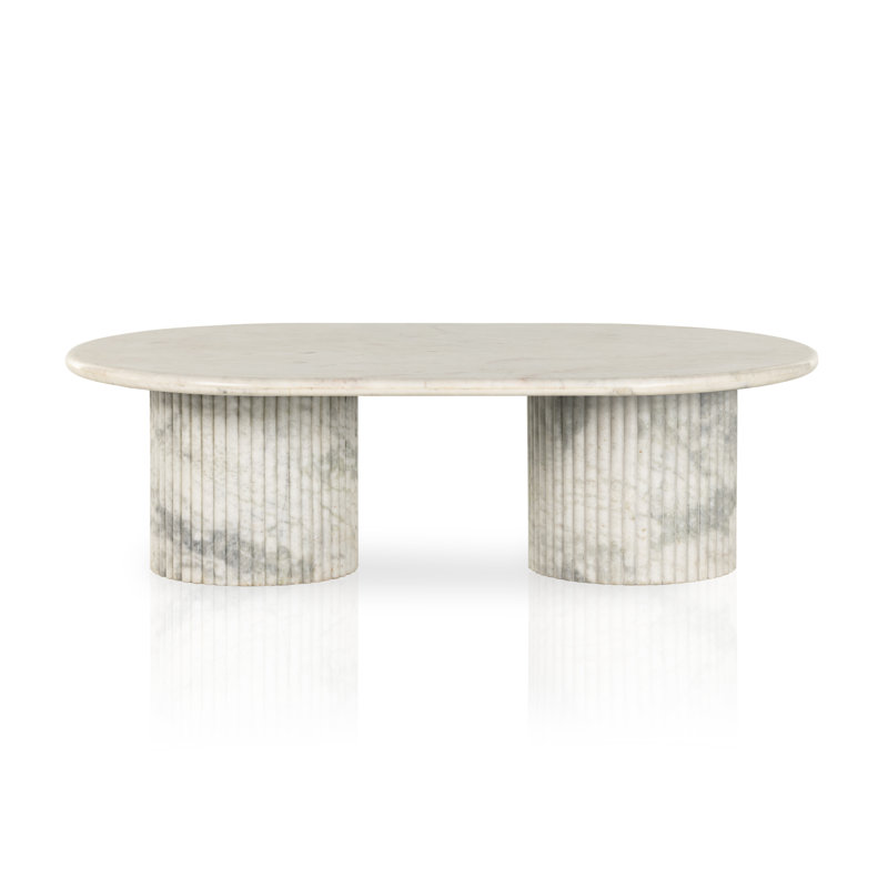 Oranda Marble Coffee Table, Polished White
