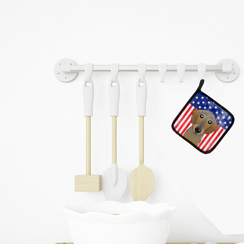 Cuisinier poignée trésors et braque teckel caroline American Flag