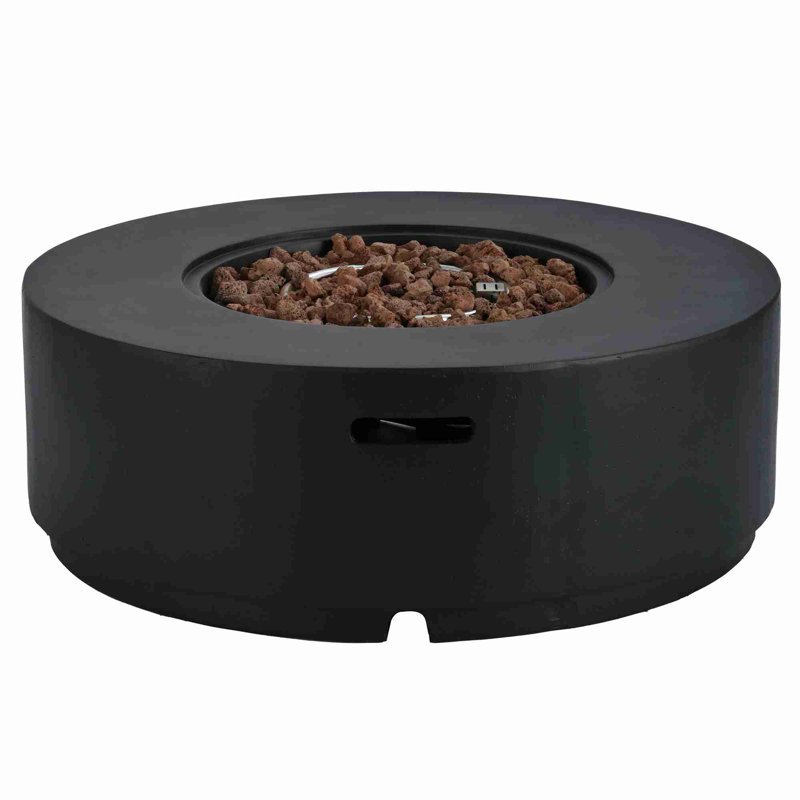 MGO Outdoor Propane Fire Pit, Black