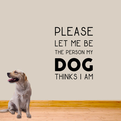 Décalcomanie murale the person my dog pense i