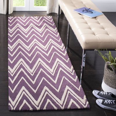 Sanyla Hand Tufted Wool Chevron Rug