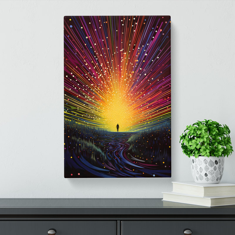 Shooting Star Colour Field - Wrapped Canvas, 50cm H x 35cm W x 3cm D