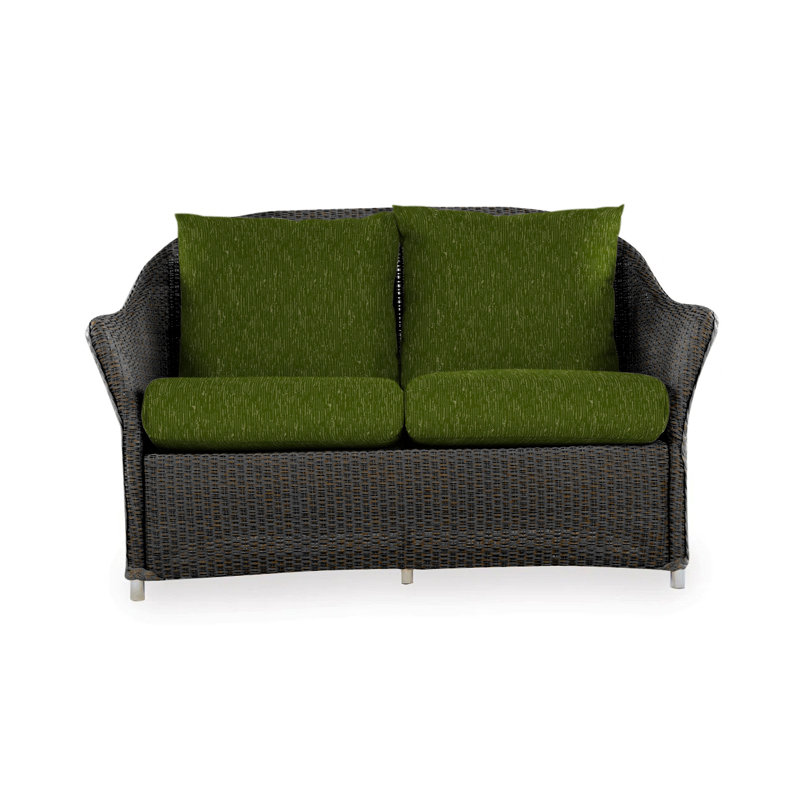 Weekend Retreat Outdoor 2 - Seat Loveseat, Canvas Black Sunbrella® Canvas, Mink