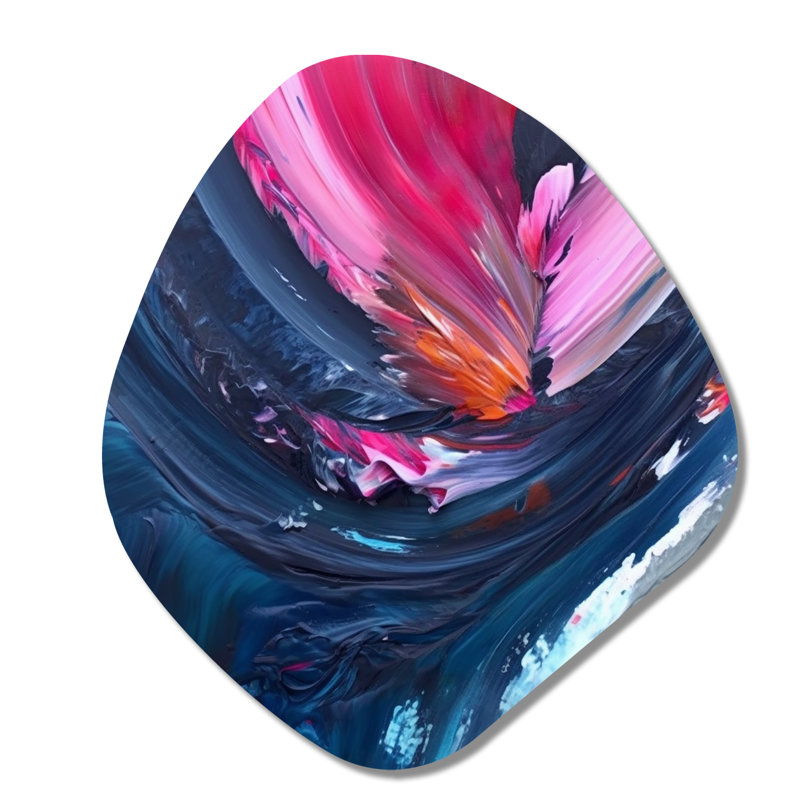 Art mural en métal asymétrique en forme de nébuleuse czarnetzki, H 28 po x l 25 po