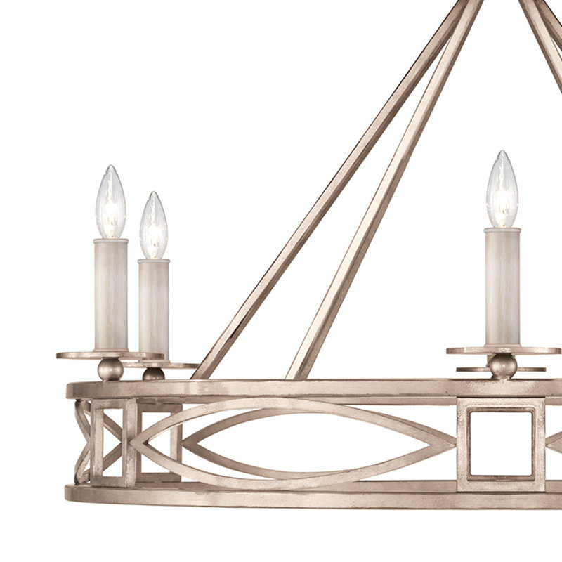 Cienfuegos 6 - Light Chandelier, No, 29.5" H x 37.5" W x 37.5" D, Weathered Gray Patina