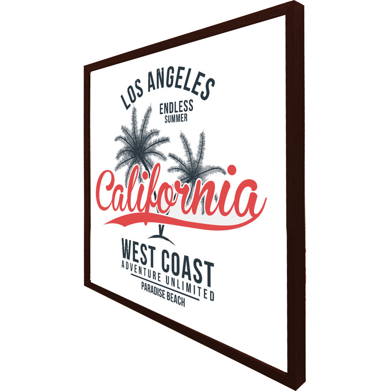 Divis Cali West Coast - Single Picture Frame Print, 31cm H x 31cm W x 4cm D, Brown Framed