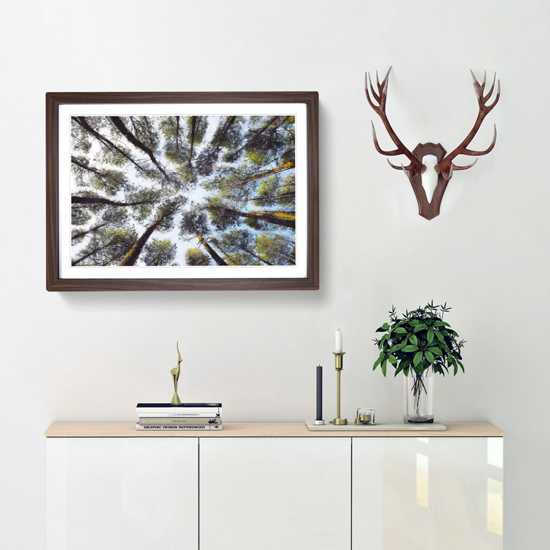 Tree Tops - Picture Frame Painting Print, Walnut Framed, 62cm H x 87cm W x 2cm D