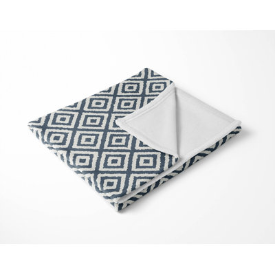 Ikat Grunge Velveteen Fleece Blanket