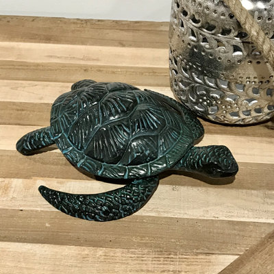 Figurine en tortue de mer moulé en aluminium San Marcos