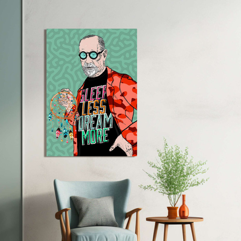 Sigmund: Sleep Less Dream More by Matt Spencer - Wrapped Canvas Print, 100cm H x 70cm W