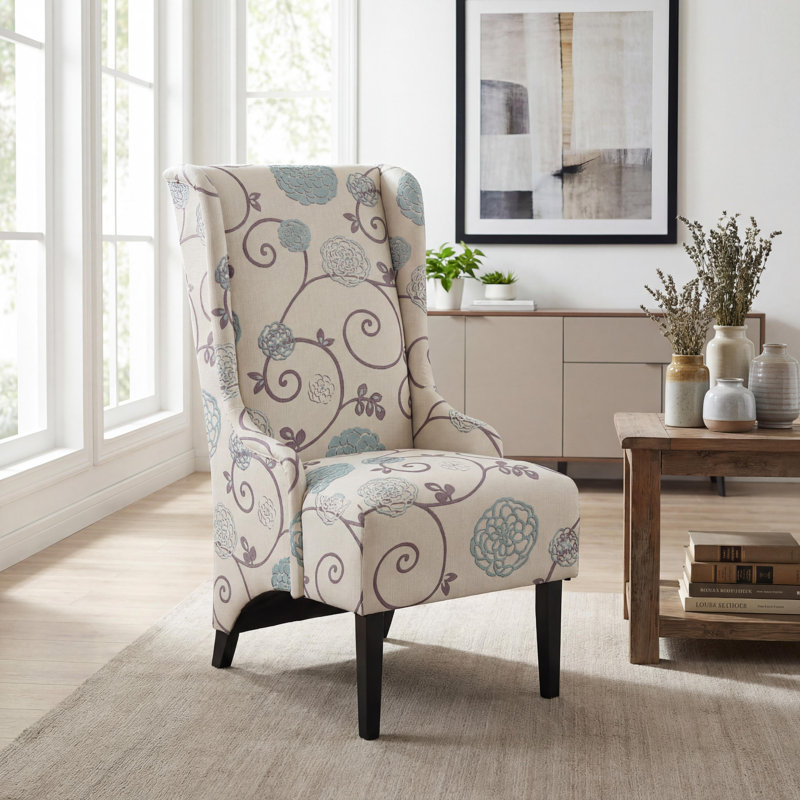 Aphton Upholstered Side Chair, Multi Floral