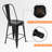 Caroga Upholstered Counter Stool with Metal Frame-1483534076
