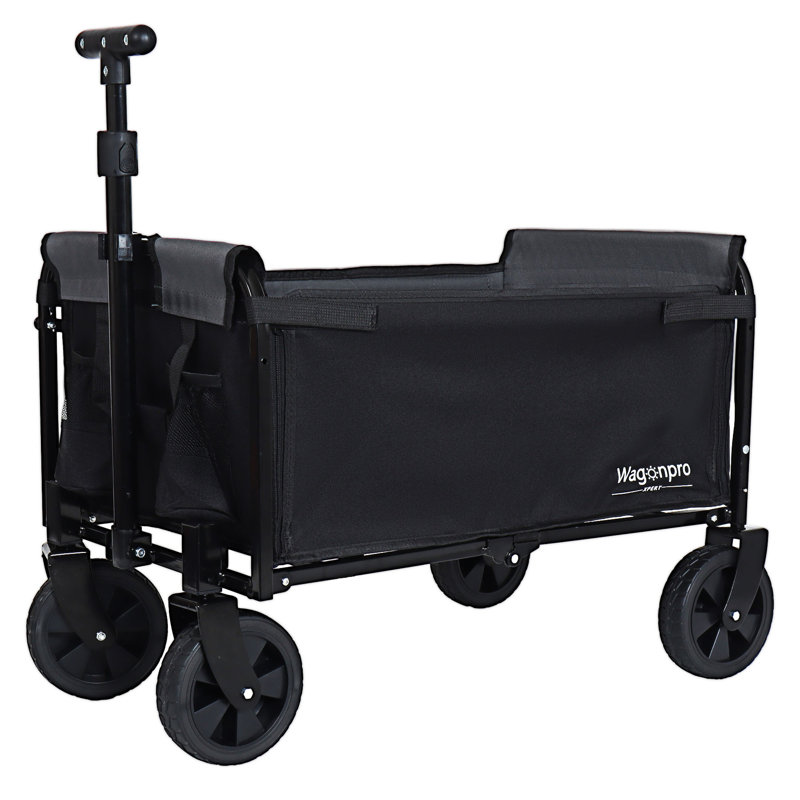 Convertible Folding Camping Wagon Cart, Black/Gray