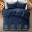 Ensemble de couette 3 pièces Bedsure 100 % coton avec rembourrage en polyester, 143 fils/cm²-106246651-106246653