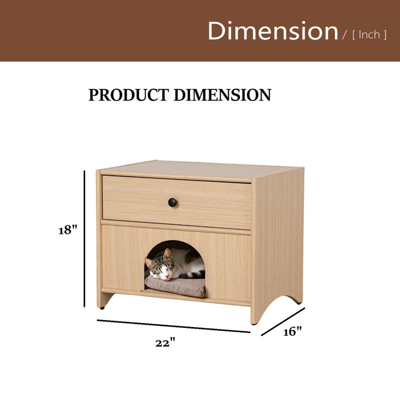 Table d'appoint 1 tiroir Mid-Century