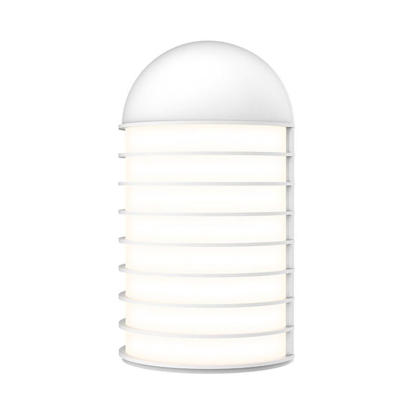 Textured White 14.5" Dimmable LED Flush Mount Sconce