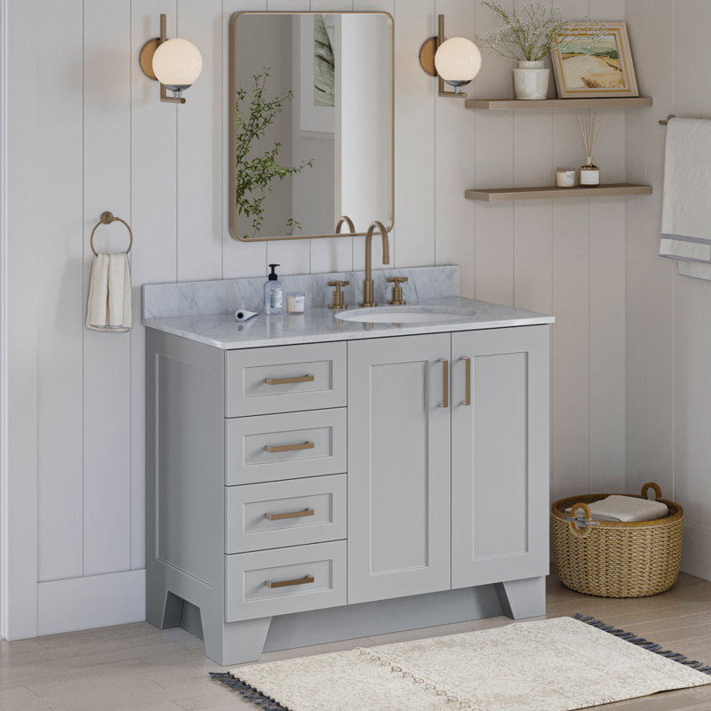 42" Single Bathroom Vanity Base only, Gray